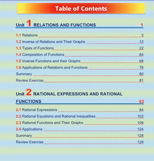 Download Ethiopian new Curriculum grade 11 mathematics Student Textbook PDF